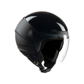 Casco EL'POP, un casco demi-jet con ventilazione Dynamic Flow. Colore grigio carbone opaco. Di TUCANO URBANO.